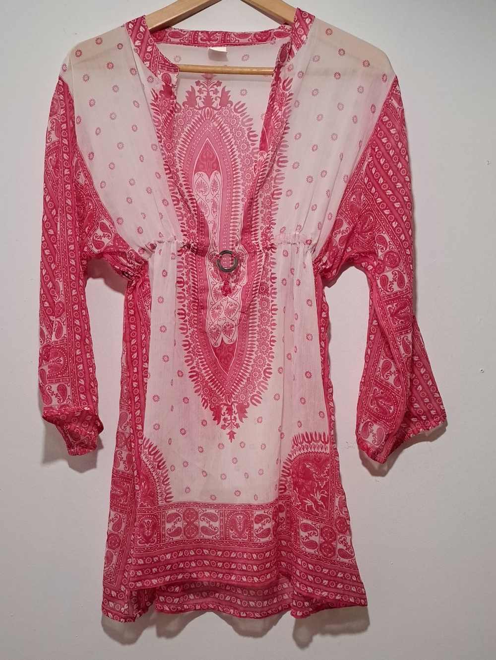Pink Bandana-Print Women’s Swim Coverup Tunic